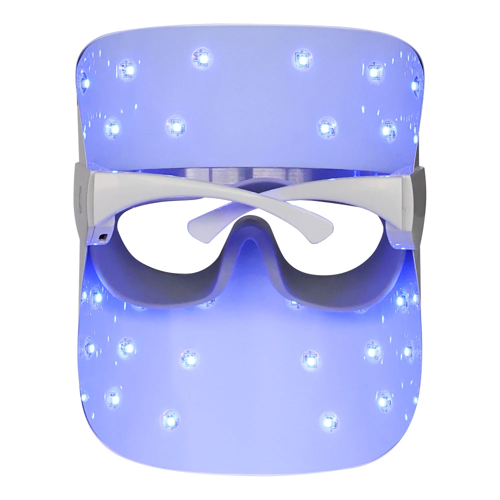 

Wireless led facial mask USB Rechargeable 3 colors Wrinkle Removal visible facial skin care led mask