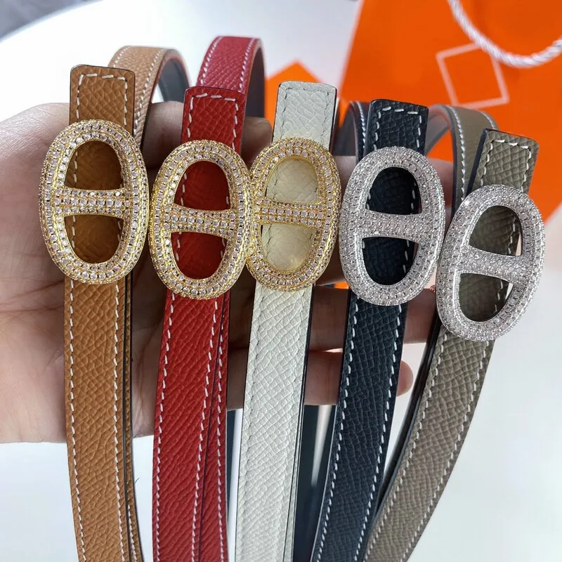 Women's fashion Belt accessories Fine edition belt palmprint cowhide dual purpose belt 1.5CM waist accessories for women's belt