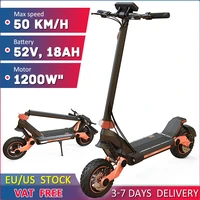 1200w electric scooter adults 55kmh 60km range 52v18ah battery10 5 off road tires dual brake folding fast sport scooter