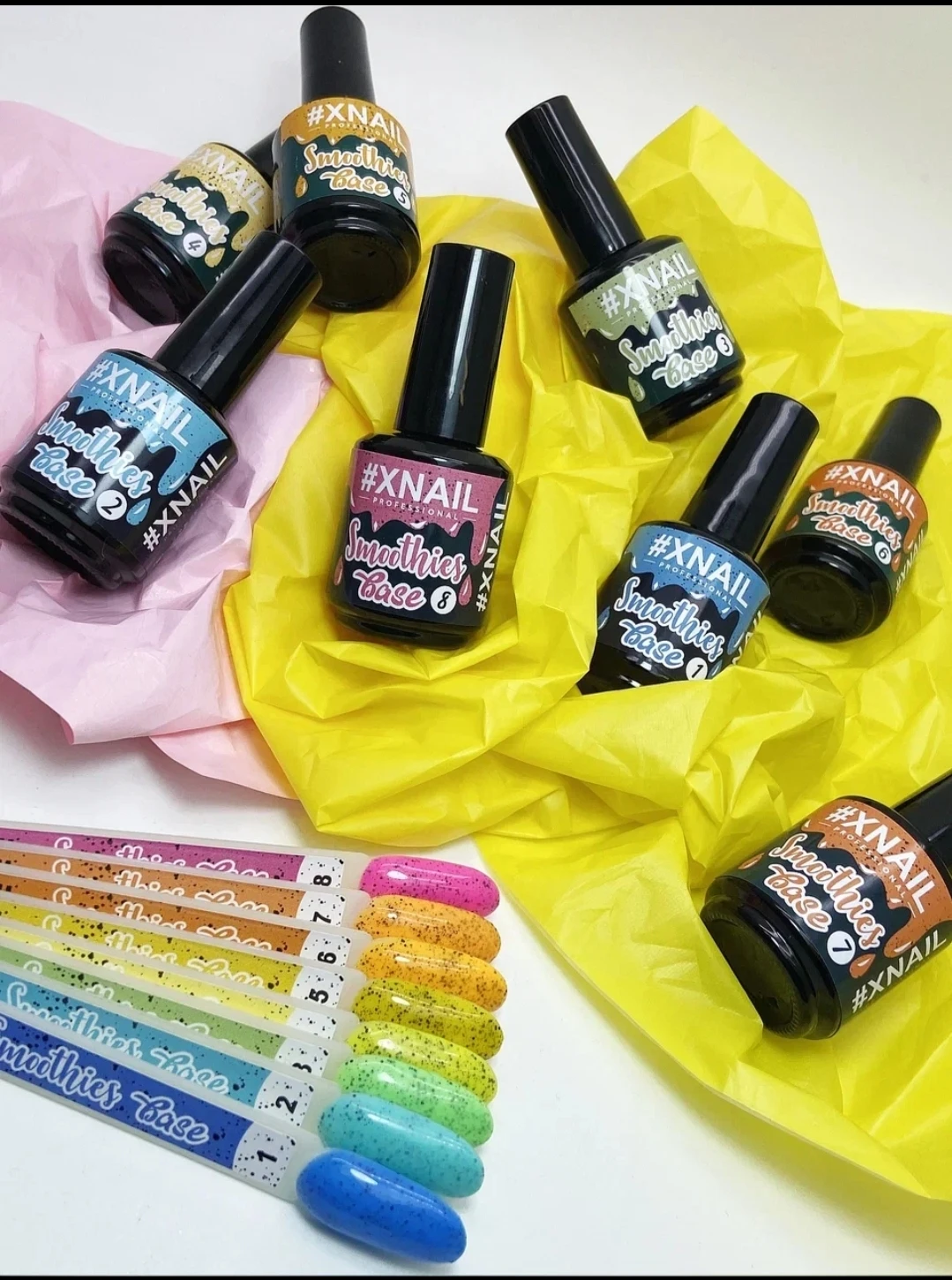 Xnail smoothies base (color with the effect of &quotsmoothies&quot) 10 ml. | Base Coat