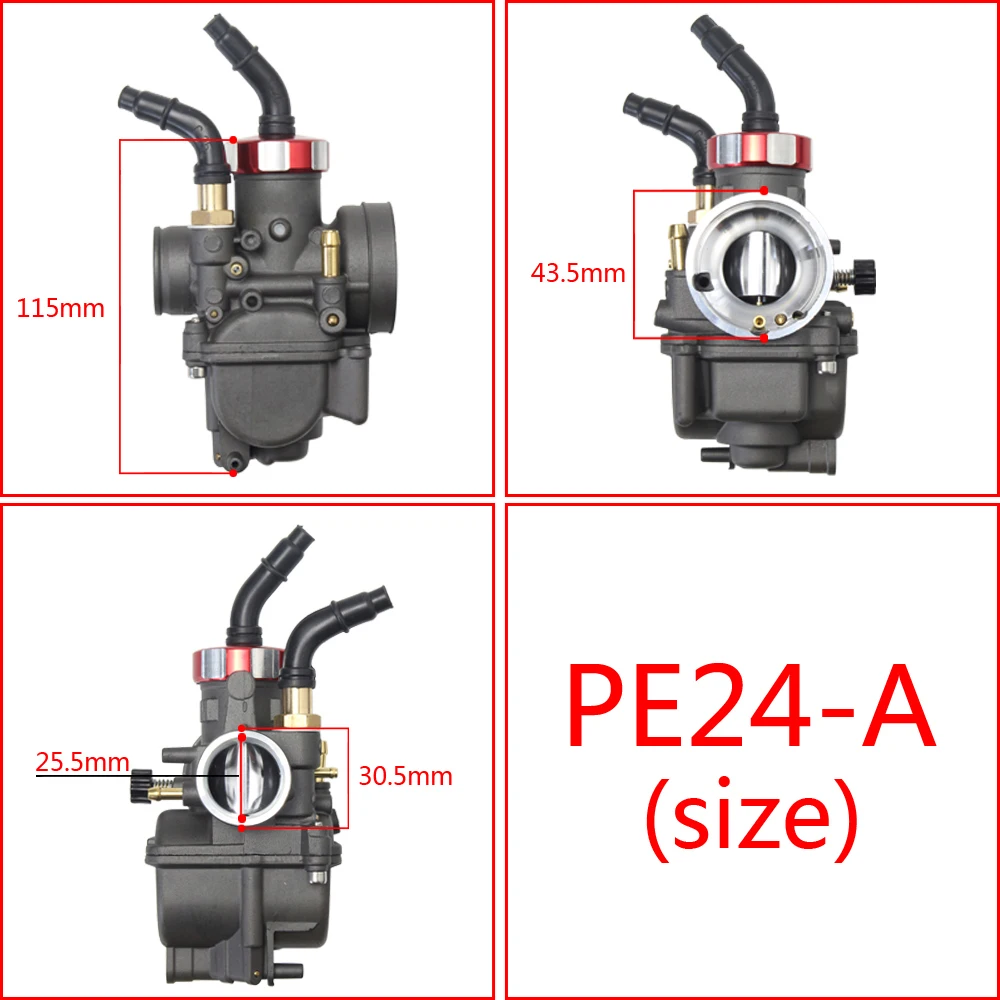 

Карбюратор PE24 DASH 24 мм для HONDA NSR125 KX80 KX100 KX125 NSR 50-125CC 2/4-тактный карбюратор для мотоцикла