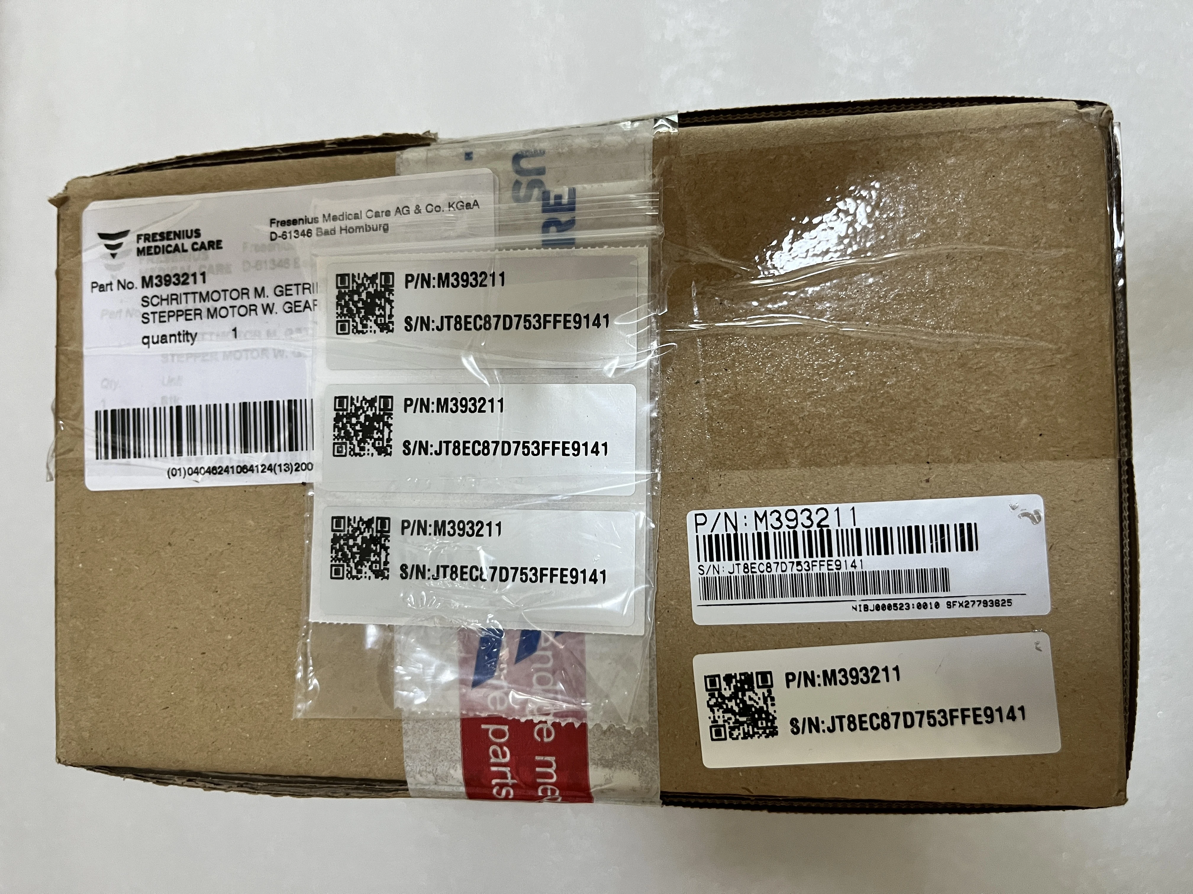 

Motor, Stepper, 4 Poles c/w Gear Box P/N:M393211 for Fresenius(New,Original)