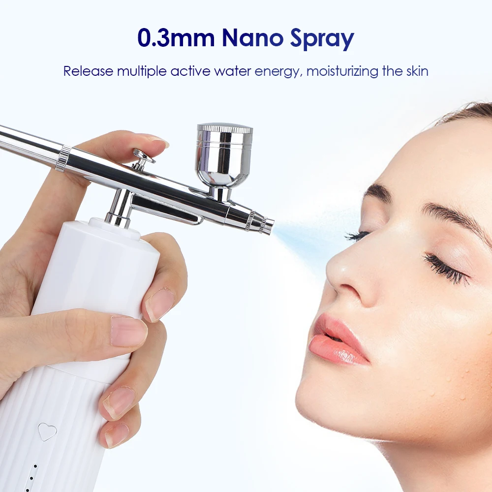 

High Pressure Nano Spray Oxygen Injector Facial Smooth Moisturizing Cleansing Beauty Apparatus Promote Absorption Clean Pores