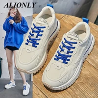 alionly 2022 new all match thick soled casual sports shoes net red fried street daddy shoes ins tide