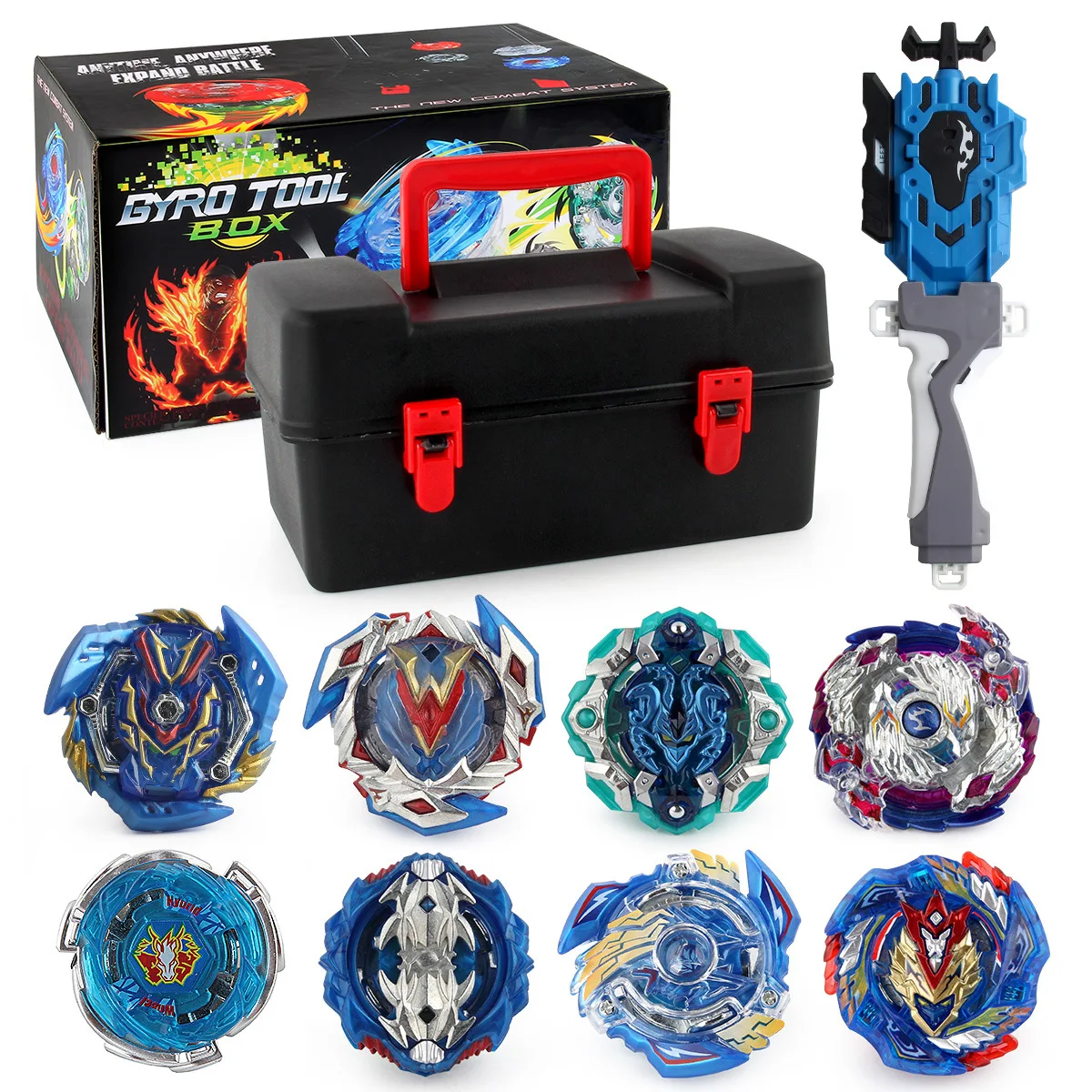 Фото Аксессуары для волчков, набор волчков BEYBLADE Gold BURST с пусковым устройством и портативной коробкой №3