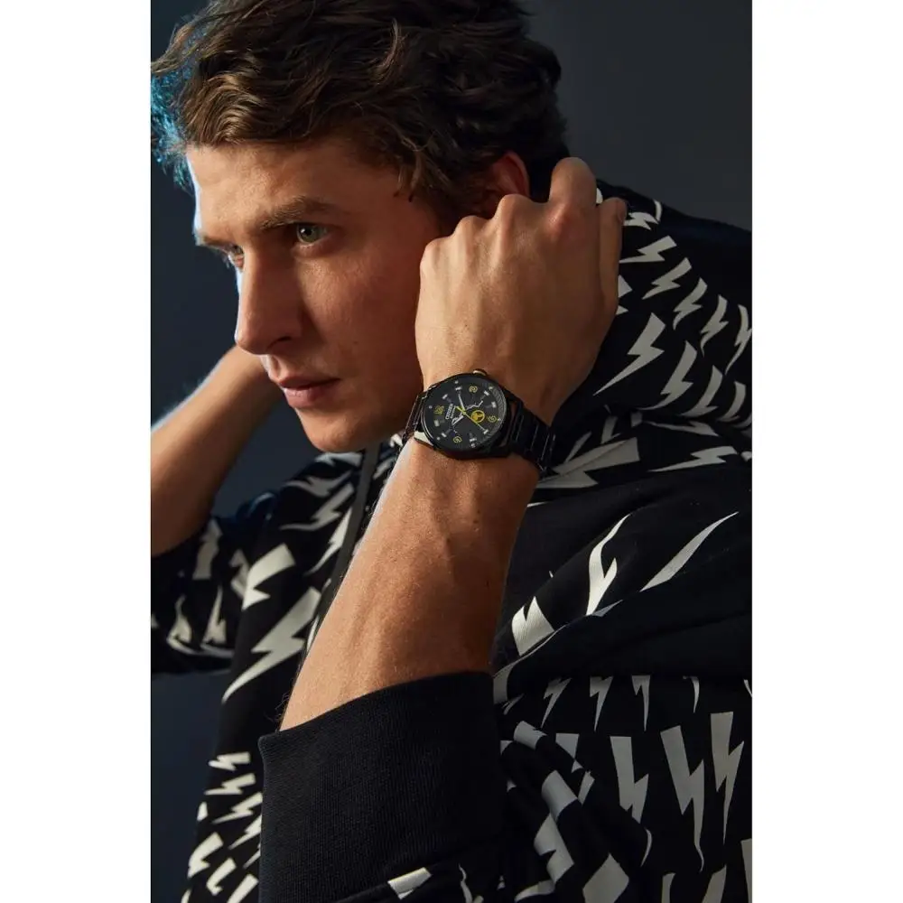 Мужские часы Citizen S Marvel So Eco Drive черного цвета