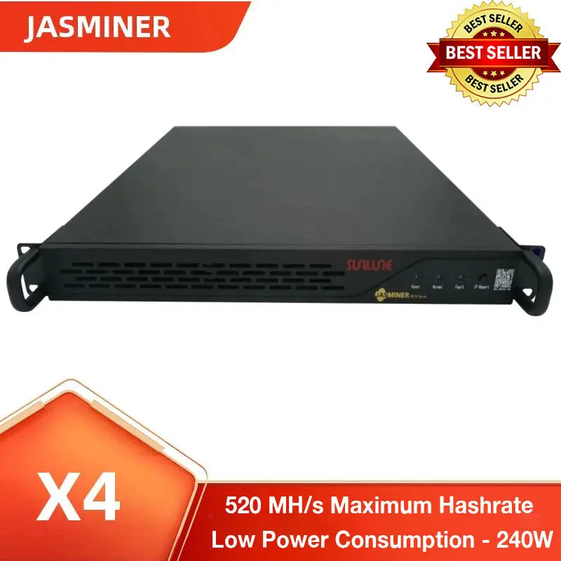

01 BUY 2 GET 1 FREE X4 1u 240W Eth Asic Mute Miner Hashrate of 520mh/S with Lowest Consumption from Jasminer