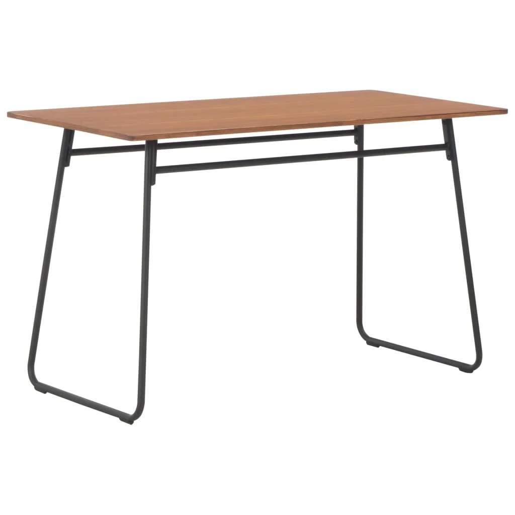 

Brown dinner Table 120x60x73 cm solid plywood and steel
