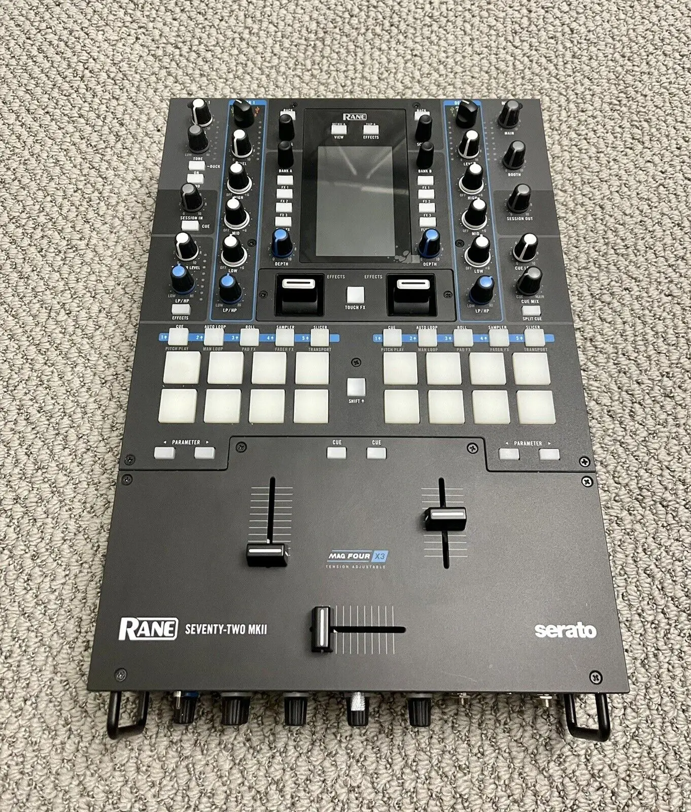 

HOT SALES RANE DJ Digital SEVENTY-TWO MKII Mixer and Pair of TWELVE MKII Motorized Vinyl Dj Serato Controllers with Case