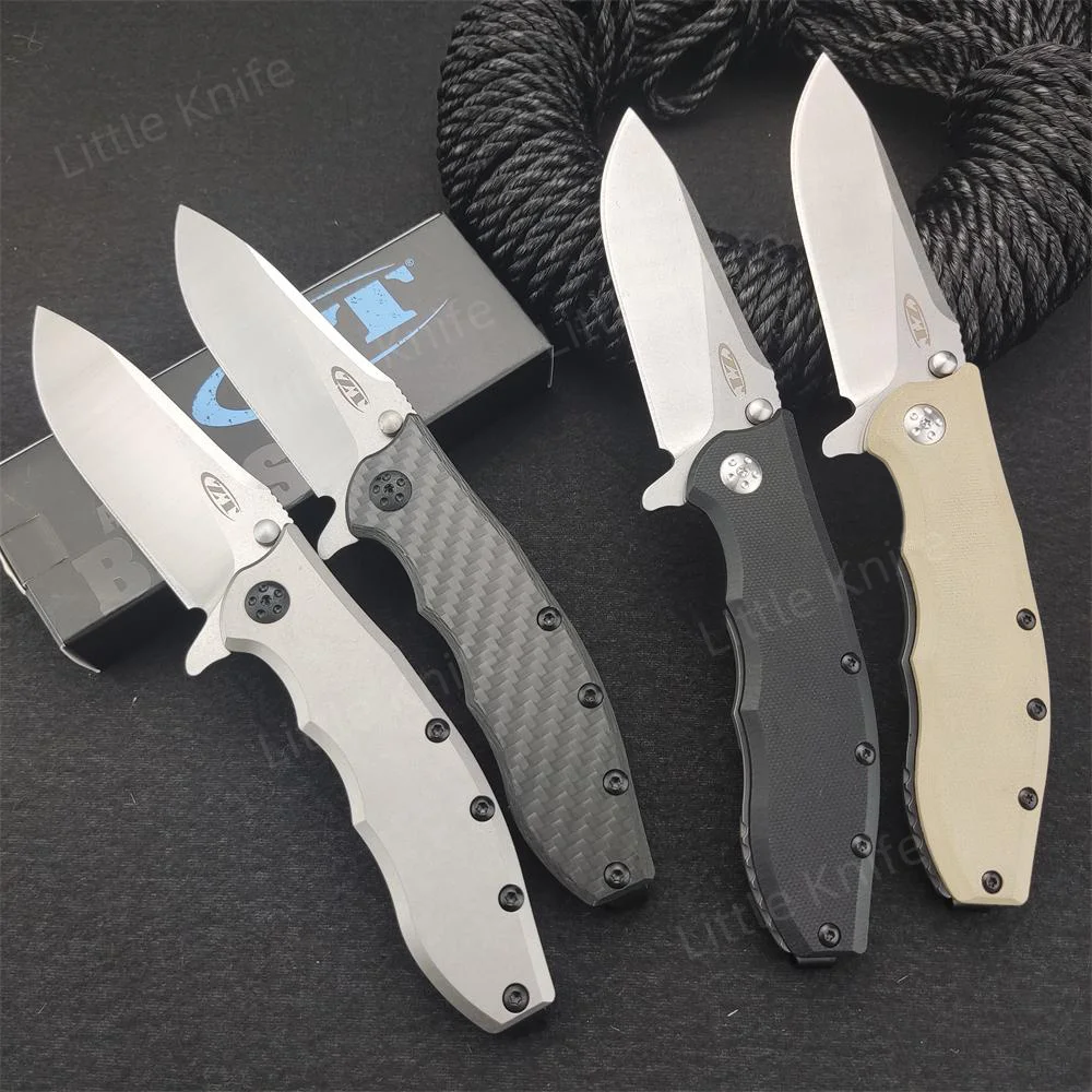 

Складной нож ZT0562 с шарикоподшипником, карманный клинок D2, рукоятка из титанового сплава G10/CF, для повседневного использования, походов, охоты