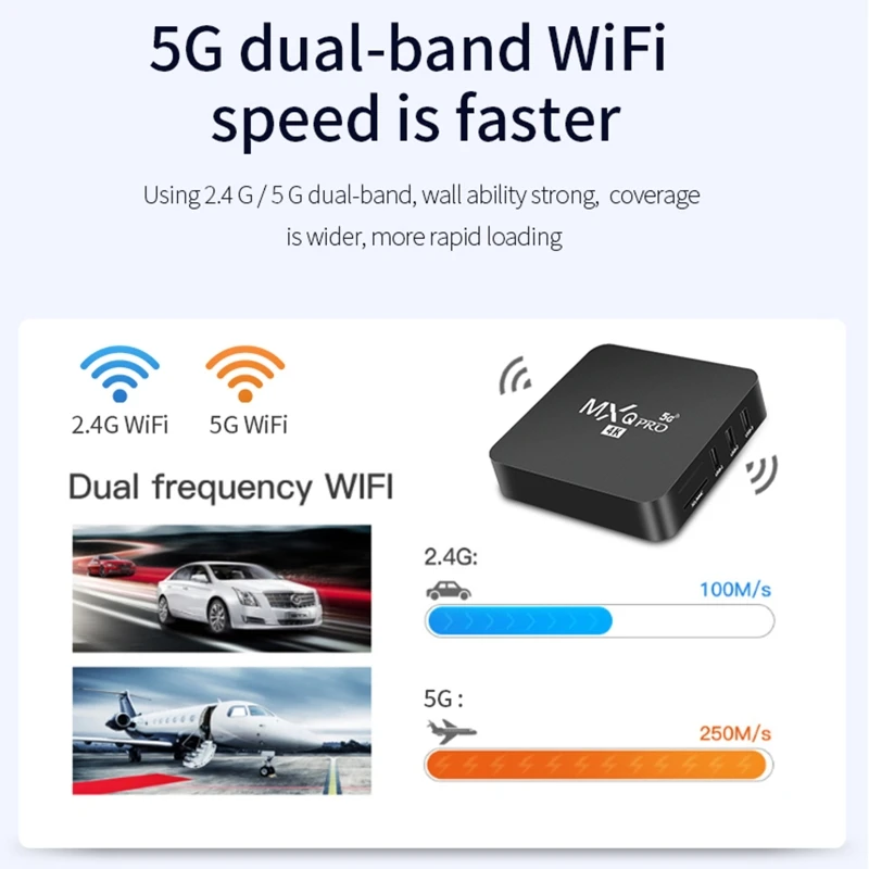 2022 MXQ PRO 4K 5G Smart TV Box Android 10.0 Quad Core S905L 4G 64GB 8G 128GB 3D HD Media Player 2.4G Wifi TVBOX Телевизионная