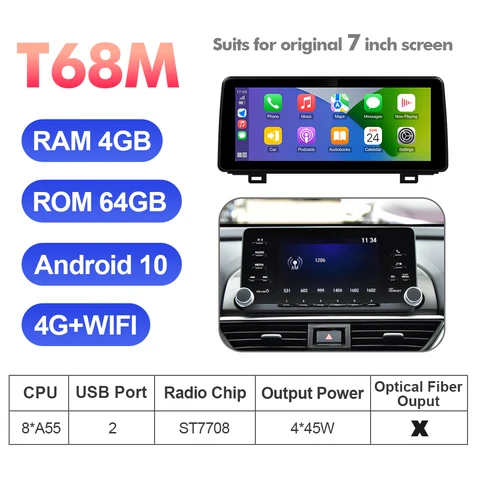 EBILAEN Android 12 12,3 дюймовый автомобильный мультимедийный радиоплеер для HONDA ACCORD 10-го поколения 2018-стерео 8-ядерный Carplay Android авто