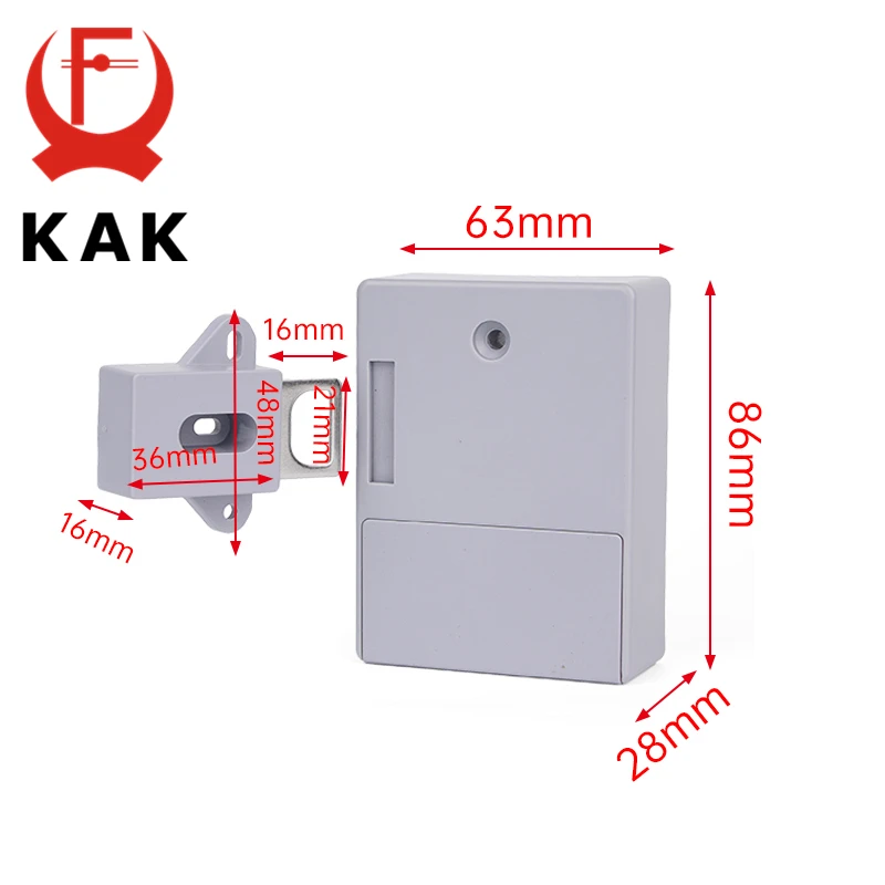KAK Electronic Lock Locker RFID Cabinet Lock Invisible Sensor Lock Hidden Drawer Locks Keyless Child Safety Lock Door Hardware images - 6