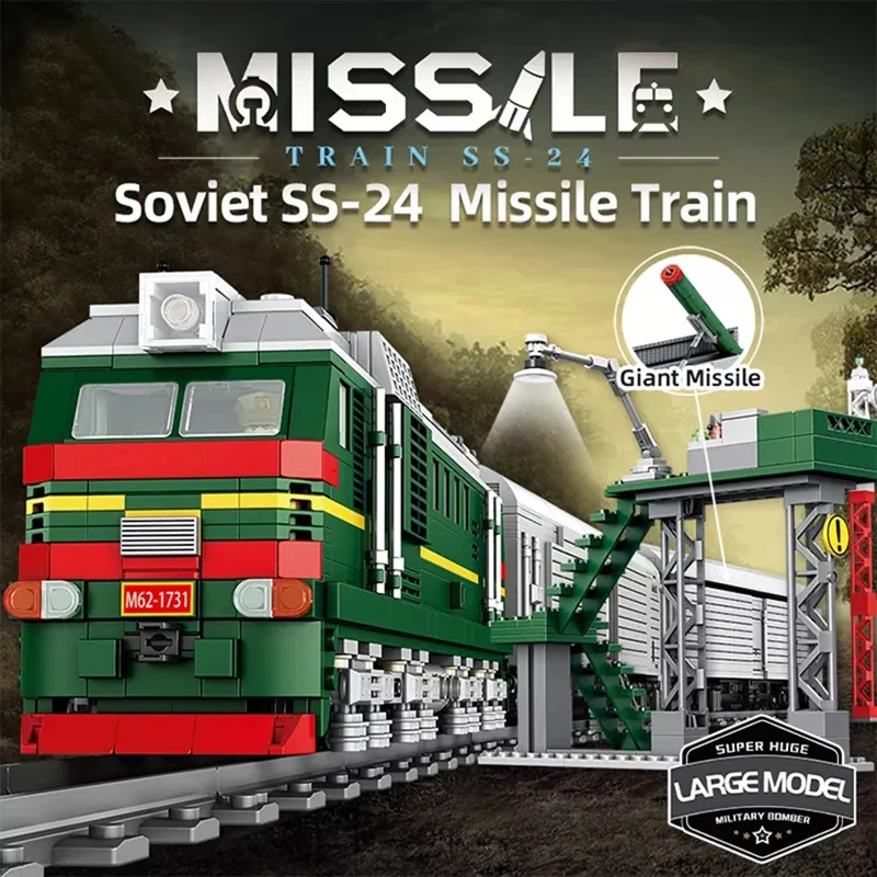 

Building Blocks 628006 Military Missile Train Assembled High Difficulty Educational Toys Bricks for Boys Children Gifts