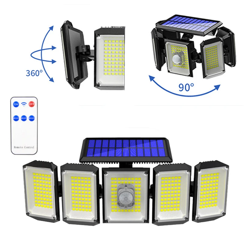 

Solar LED Light Outdoor Motion Sensor Waterproof Wide Angle Illumination Wall Lamp Garden Courtyard Street Lights