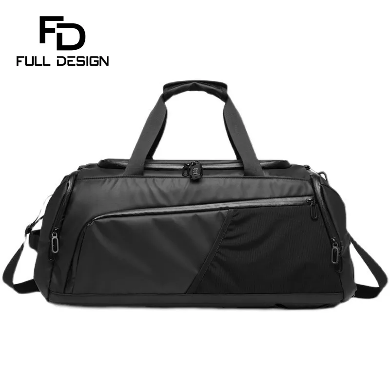FULL DESIGN Sports Duffle Bag with Shoes Compartment and Wet Pocket 42L Waterproof Sports Gym Bag Travel Backpack Sling Bag