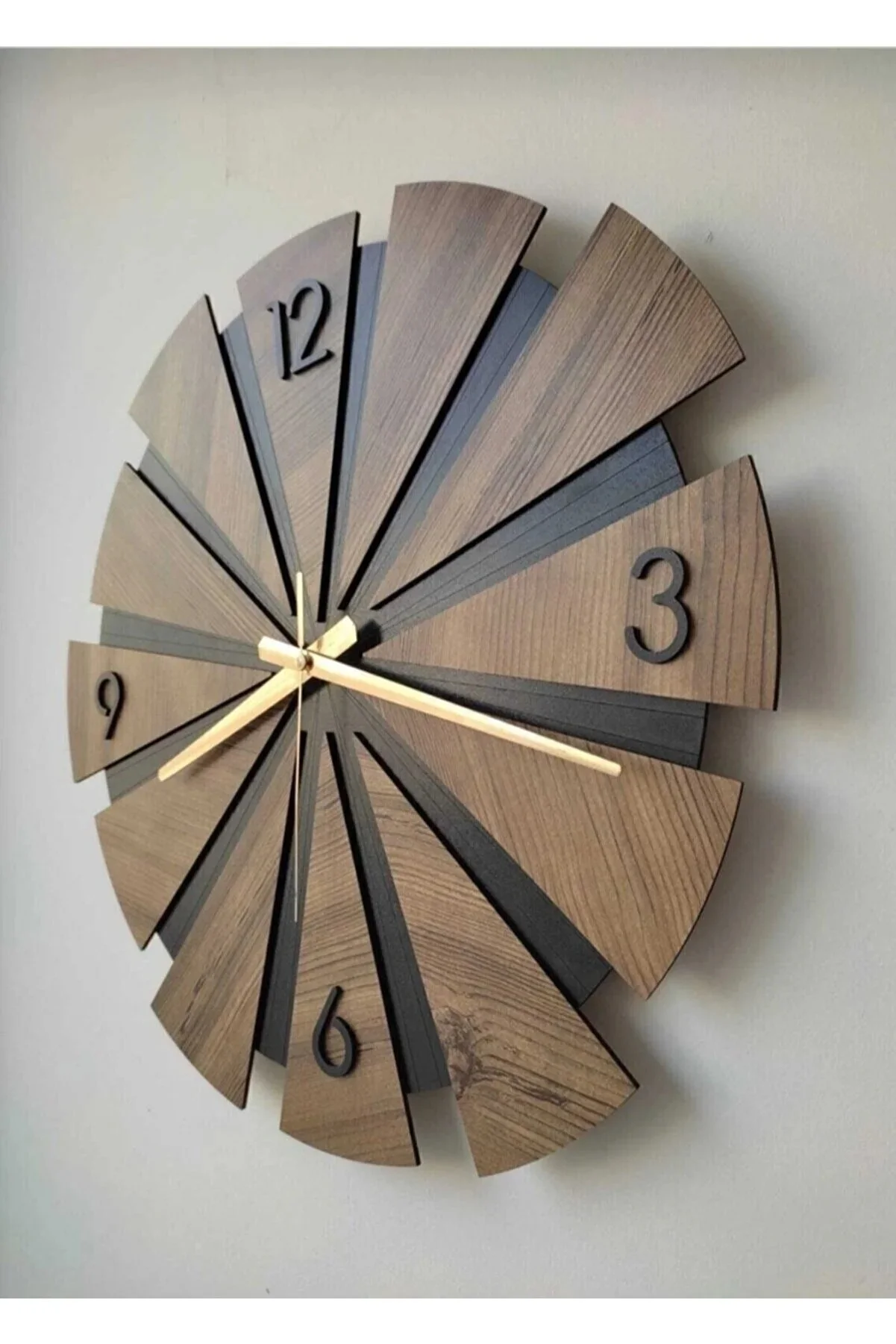 

Wooden Layered Organic Wall Clock 40 cm home decoration special design gift