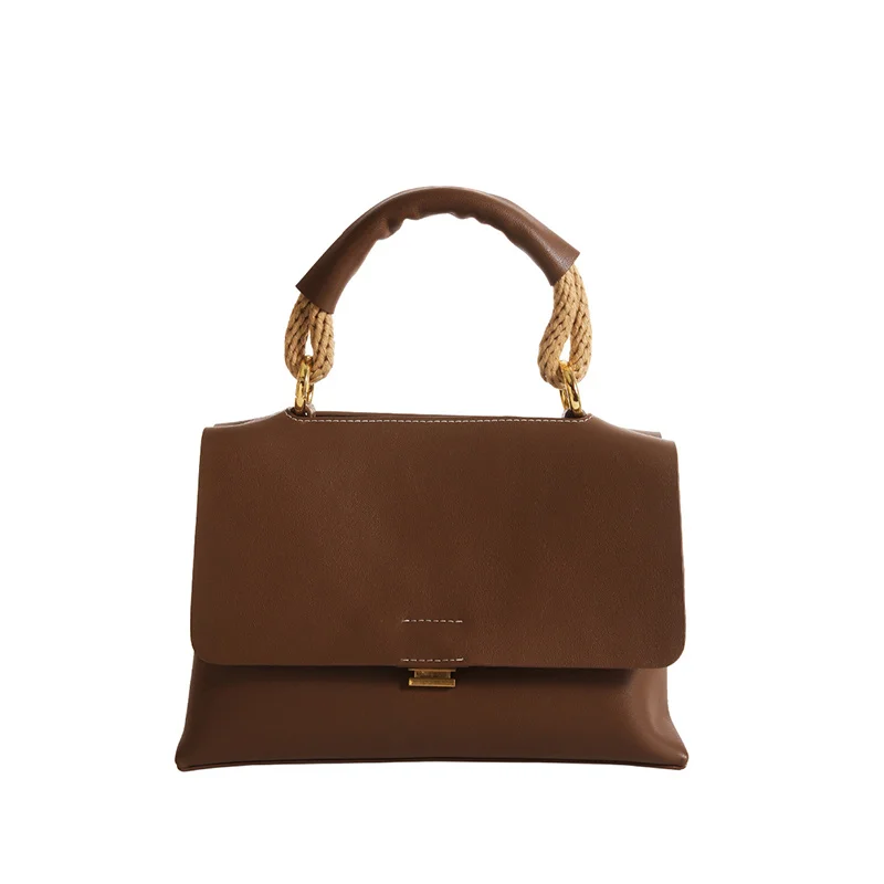 Brand Leather Commuter Bag New Fashion Handbag Women's Shoulder Bag Niche Design British Style Messenger Bag N1455