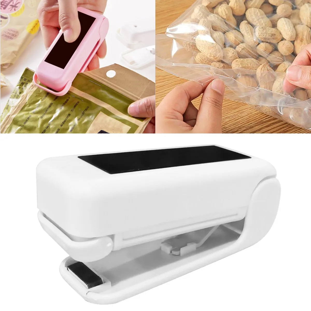 

Hot! Kitchen Accessories Tools Mini Portable Food Clip Heat Sealing Machine Sealer Home Snack Bag Sealer Kitchen Utensils Gadget