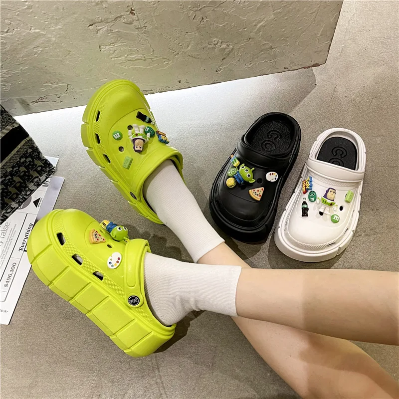 

Hole Shoes Summer Slippers Women Casual Indoor Outdoor Baotou Slippers Breathable Non-slip Garden Beach Sneakers Fashion Shoes
