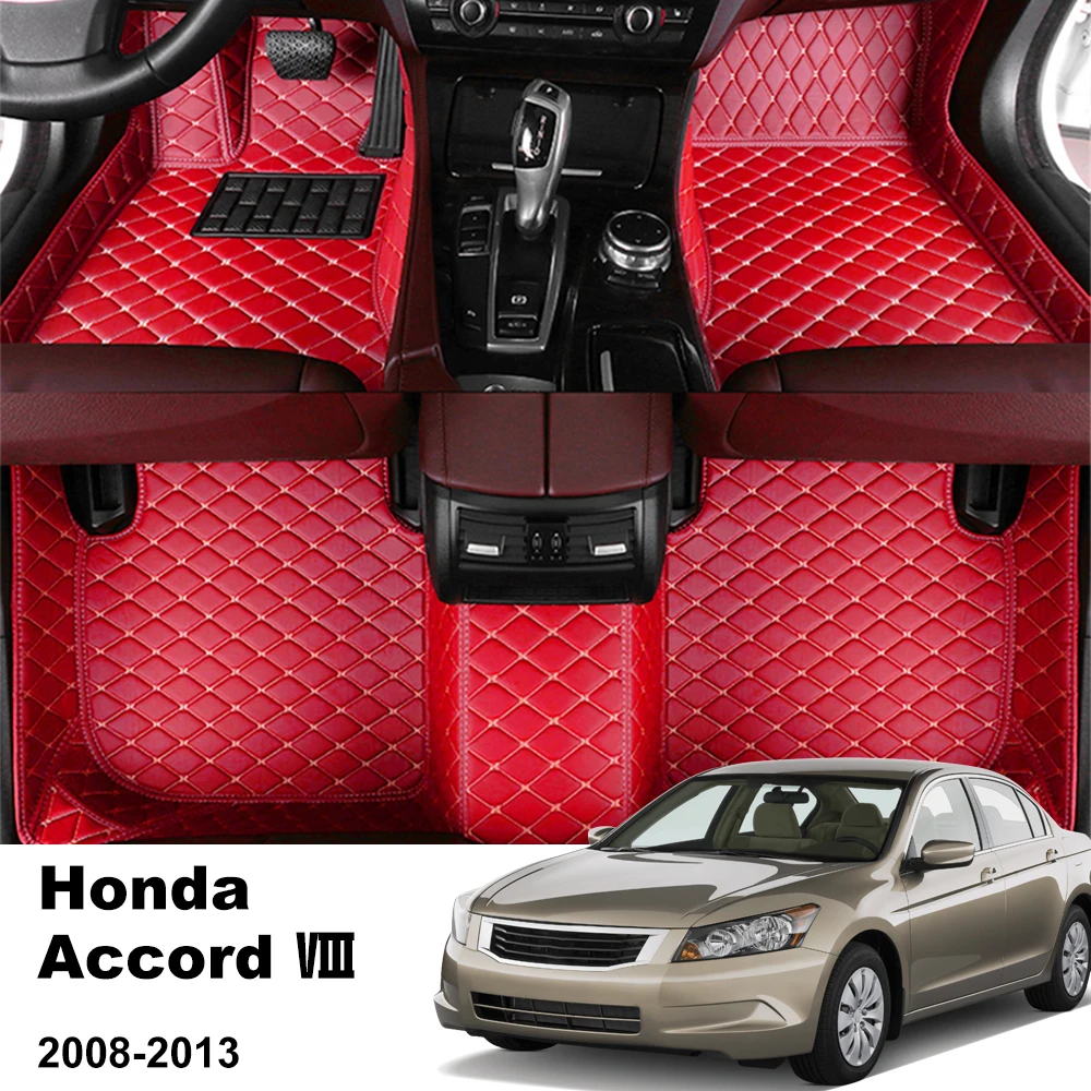 

Car Floor Mats For Honda Accord Ⅷ 2008-2013 Floor Leather Waterproof Accessories Cover Auto Carpets Floor Liners