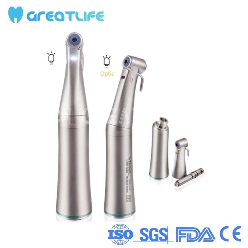 

Dental Nsk Ti Max Type Implant Led Contra Angle Handpiece Optic Led Low Speed Handpiece 20:1 Contra Angle Handpiece for Implant