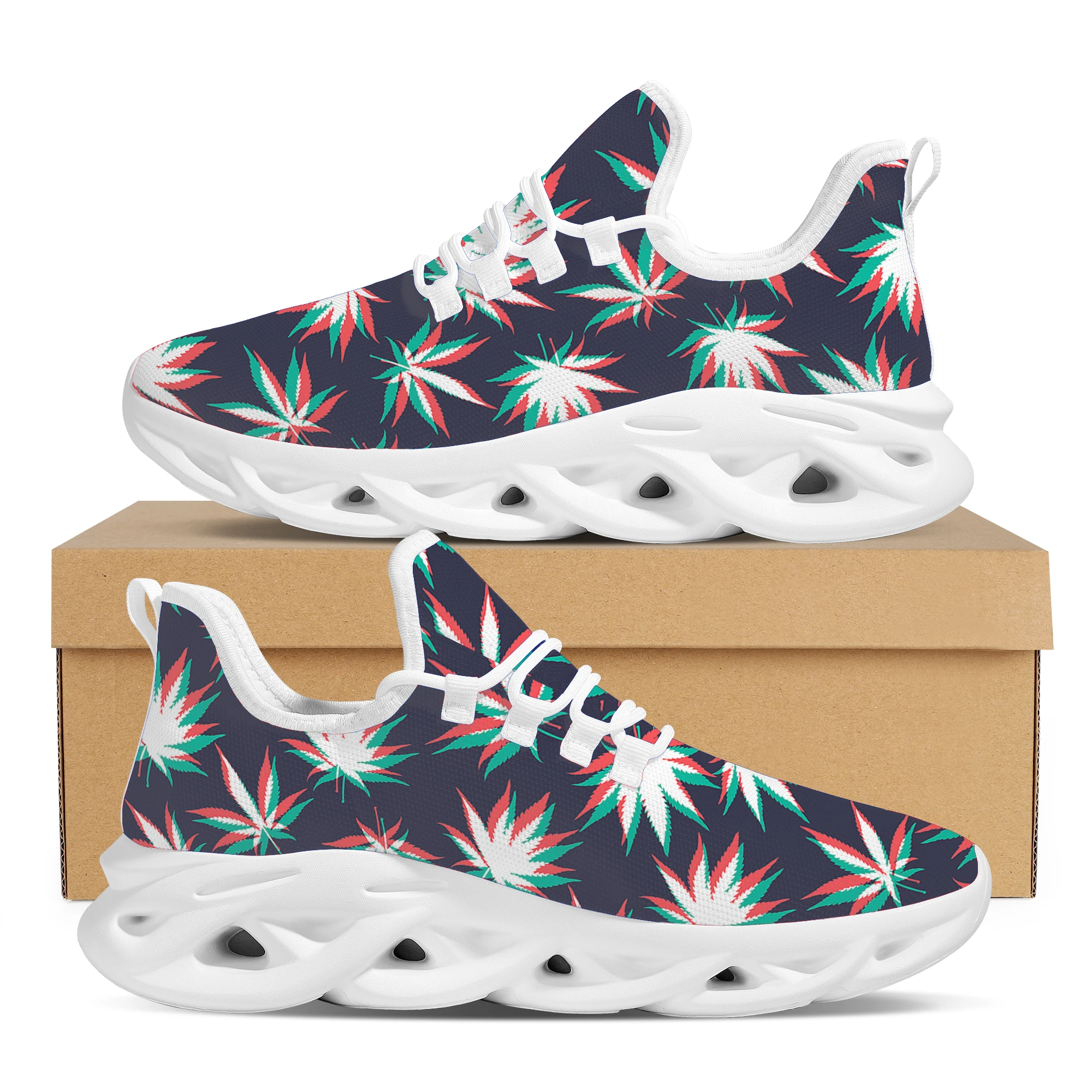 

Nopersonality Shock-Absorbing Lightweight Printed Men Shoes Graffiti Cool Plants Outdoor Breathable Shoes Casual Lace-Up Shoes