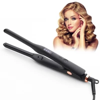 lofamy 2 in 1 narrow plate hair straightener professional ceramic flat iron hair curler led display curling for women styling
