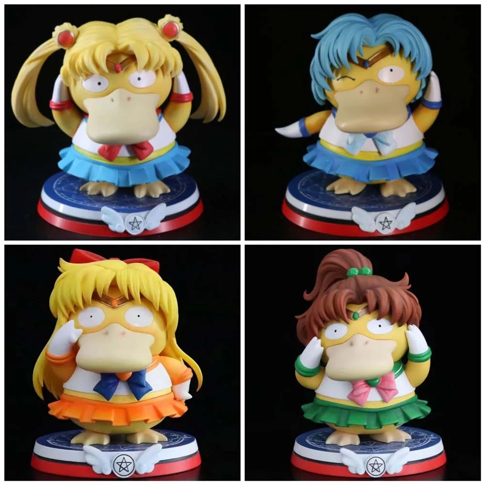 

Kawaii Pokemon Psyduck Sailor Moon Anime Figures Statue Figurine Mizuno Figure Doll Model Collection Car Ornament Toy Gift Kids
