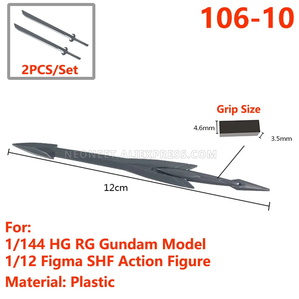 

For 1/144 HG RG Gundam Model 1/12 Figma SHF FAG MSG AGA Action Figure Sword Blade FGO SAO Demon Slayer Weapon Plastic 10