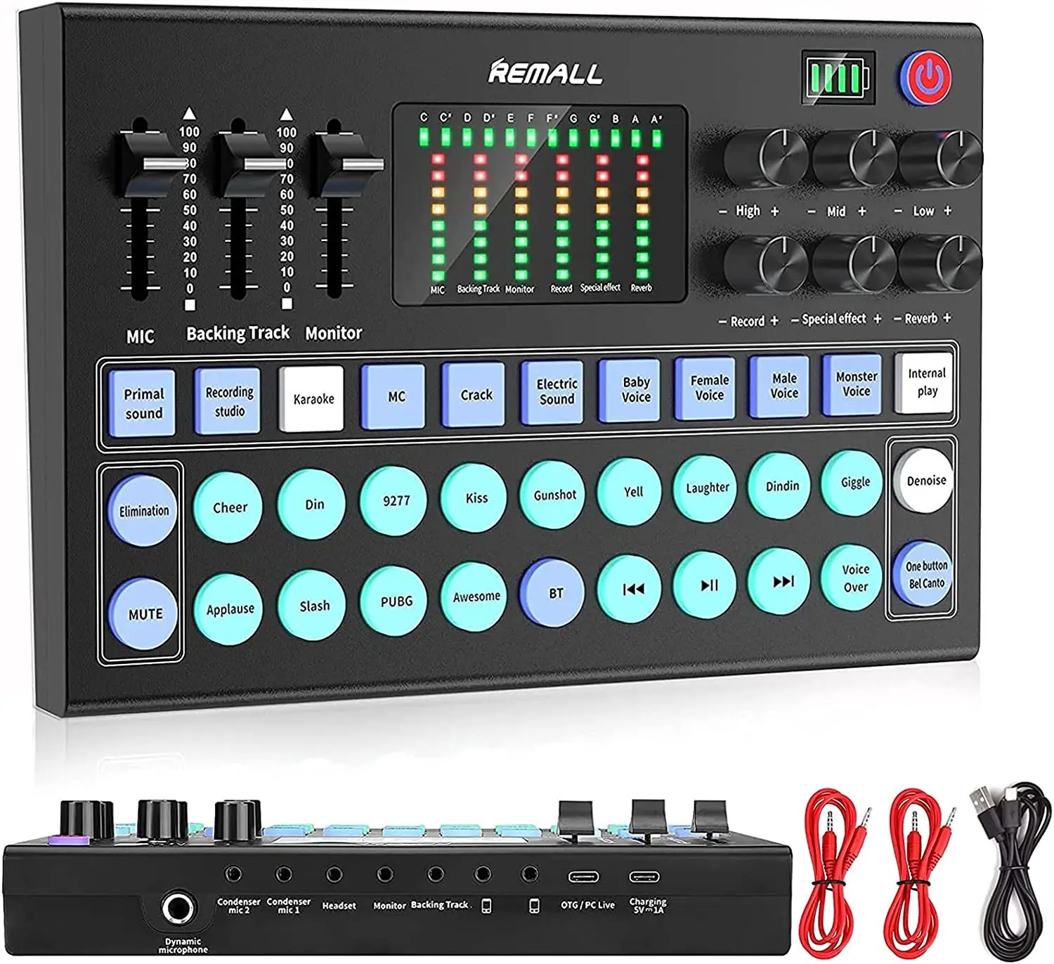 

Звуковой интерфейс DJ микшер, звуковая карта V8, REMALL Подкаст микшер, звуковые эффекты, плата, преобразователь голоса, потоковая трансляция, ст...