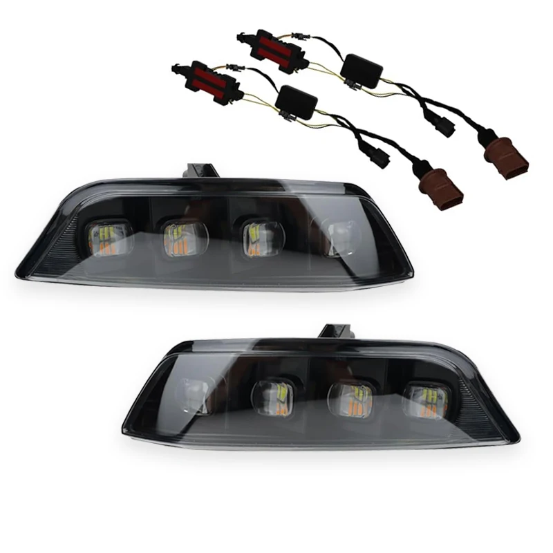 

Светодиодные Дневные Ходовые Огни Для Ford Mustang 2015-2017, Водонепроницаемые, 12В, С Желтым Указателем Поворота, Для Бампера