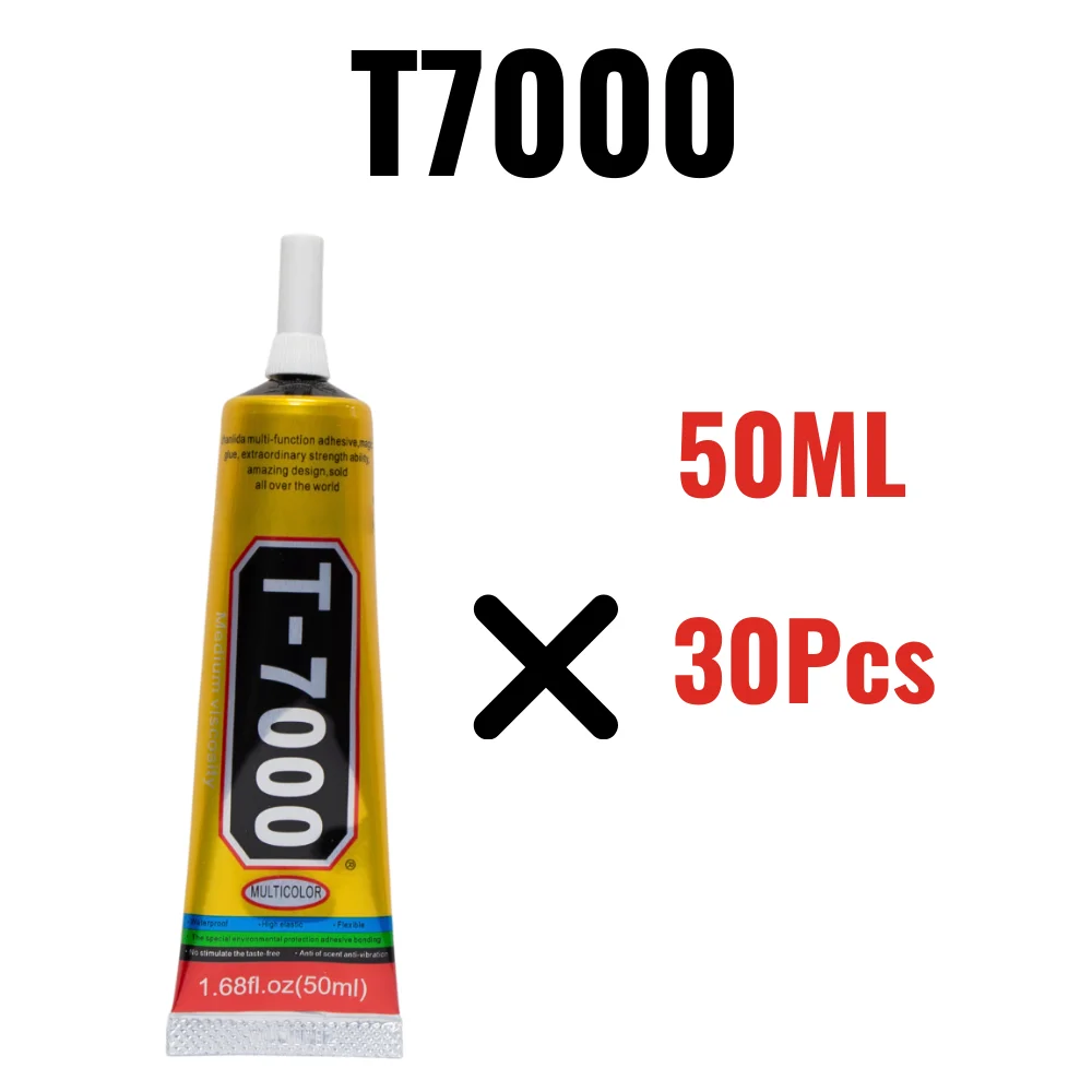 

30PCS Pack T7000 50ML Black Contact Adhesive LCD Display Frame Mobile Phone Screen Bonding Glass Repair Glue