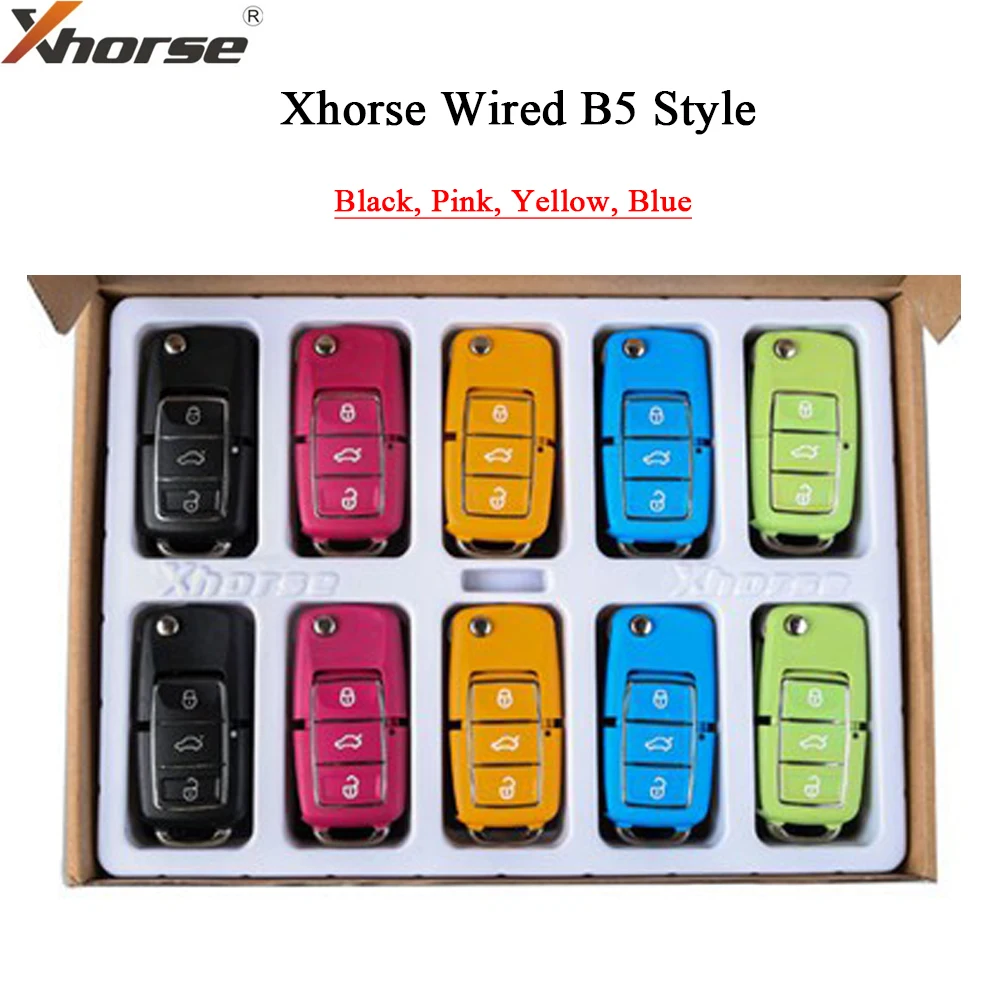 Xhorse XK Series 5 шт. XKB501EN + XKKF02EN универсальные VVDI Проводные дистанционные ключи 3 кнопки