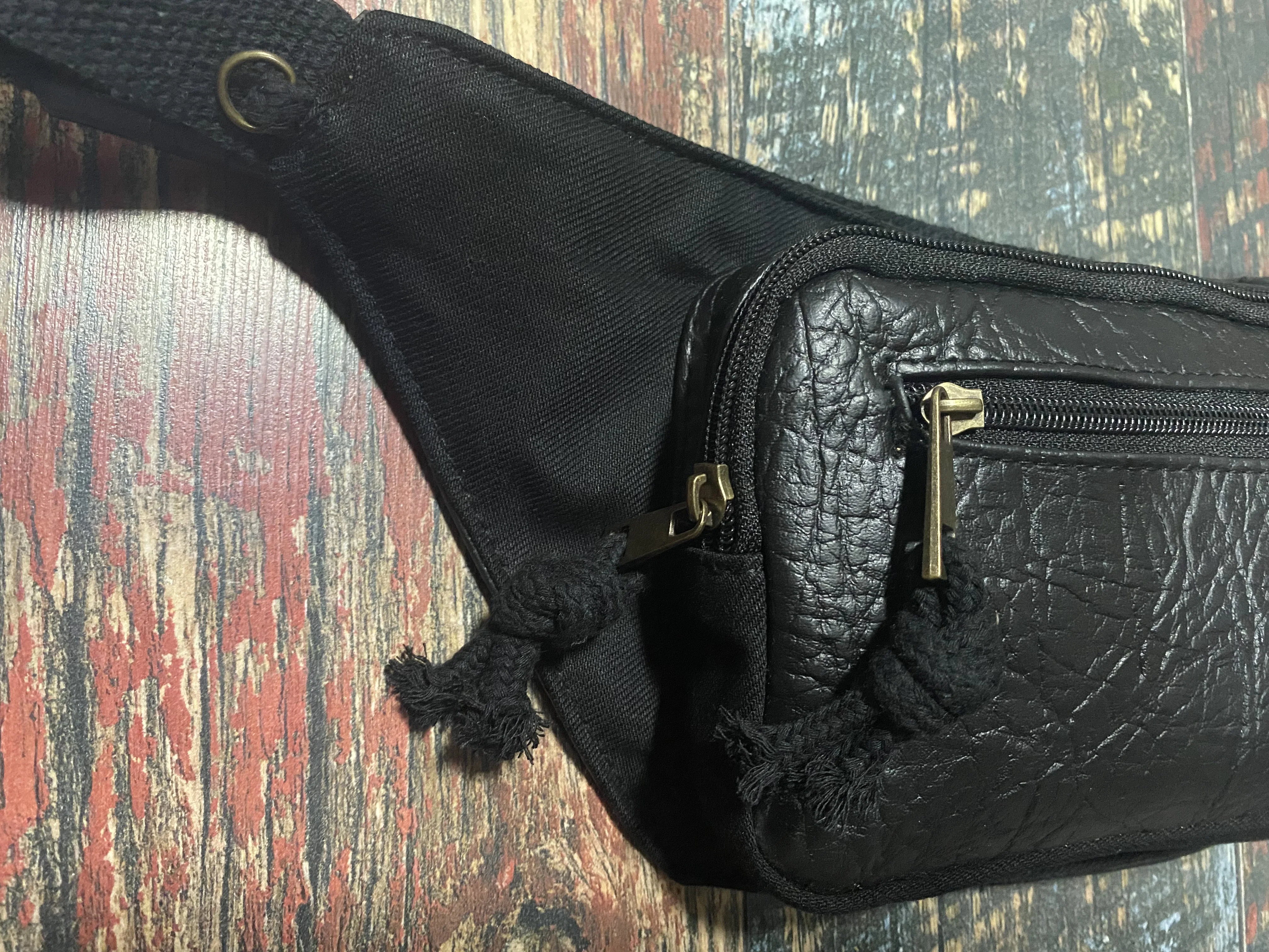 Рисунок 2 - Уличная сумка, черная кожаная поясная