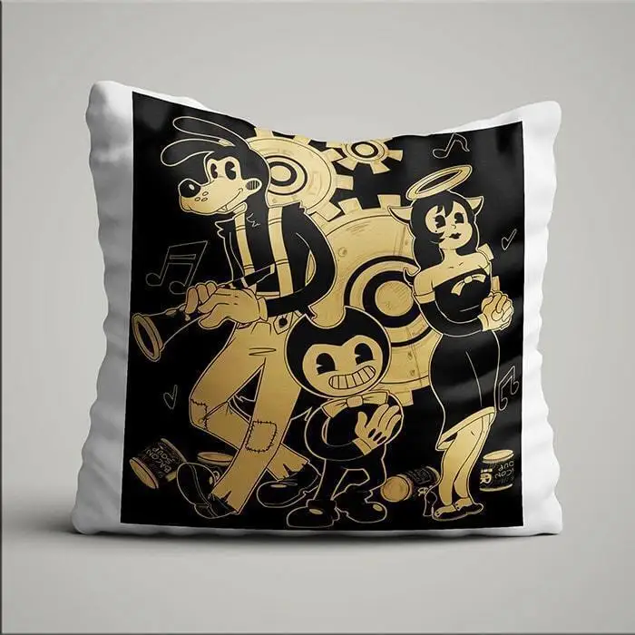 Подушка &quotБенди Алиса и Борис - Бенди чернильная машина&quot | Подушки