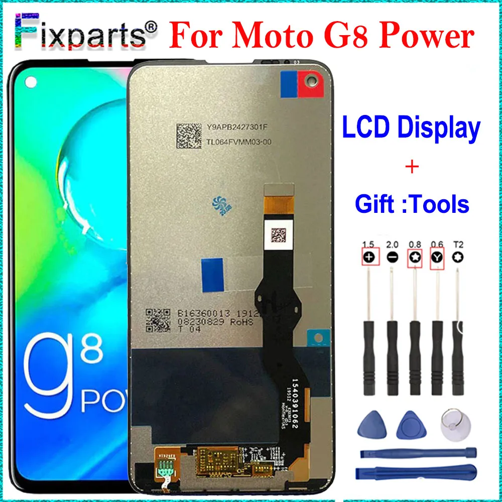 

Полностью протестированный Новый Лучший ЖК-экран 6,4 дюйма для Motorola Moto G8 Power, сенсорный стеклянный дигитайзер в сборе, G8Power XT-2041-1 LCD