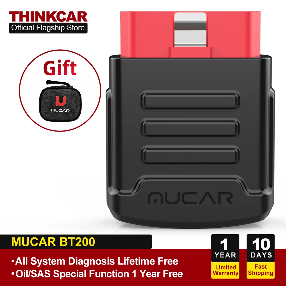 

Диагностический инструмент THINKCAR MUCAR BT200 для всех систем с поддержкой OBD2