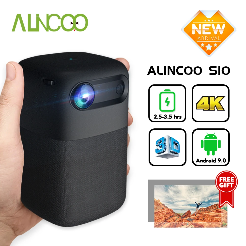 Alincoo S10 3D Мини-Проектор 4k Домашний Кинотеатр Android Smart.