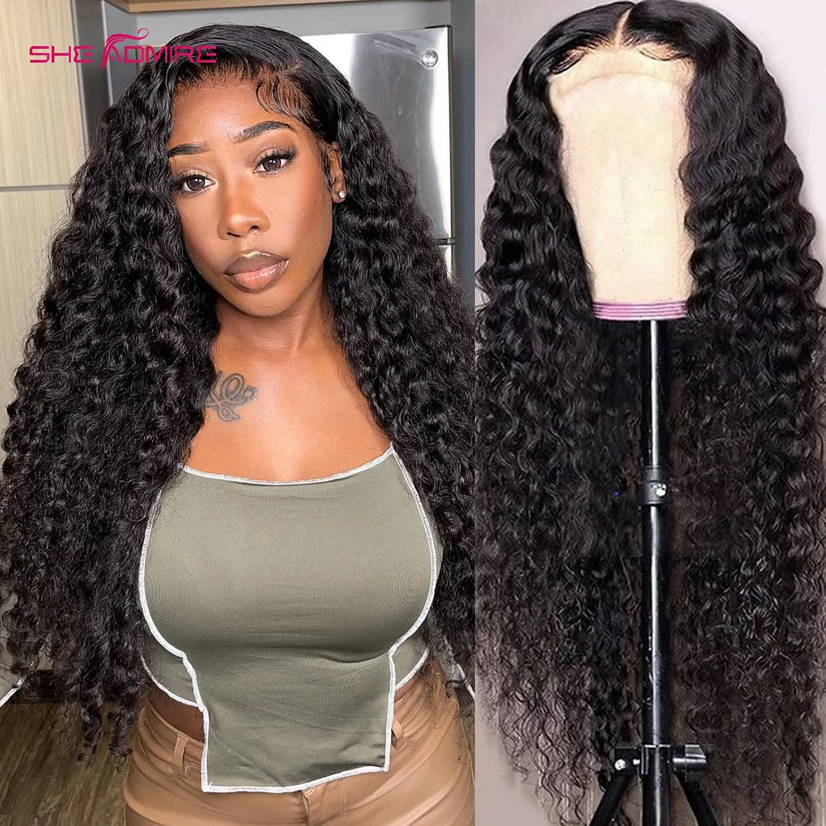 Water Wave Human Hair Wig 13X4 Transparent Lace Front Wigs for Black Women Natural Wet And Wavy Curly Short Bob Wig Sale