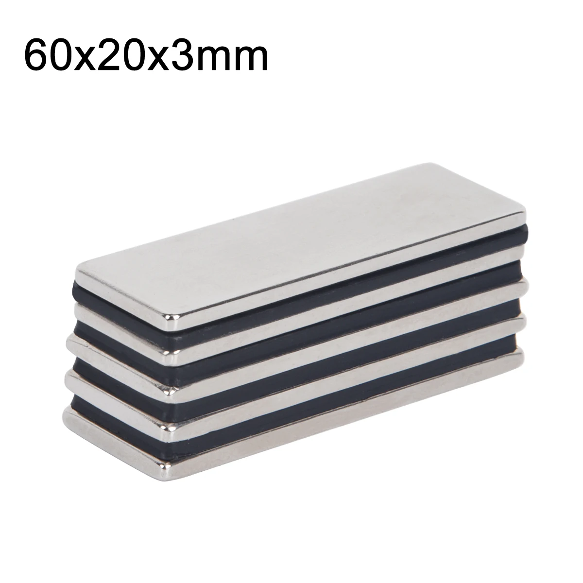 

1/2/5/8pcs 60x20x3mm N35 Strong Block Neodymium Magnet Permanent Powerful Fridge NdFeB Magnets for DIY Crafts 60*20*3