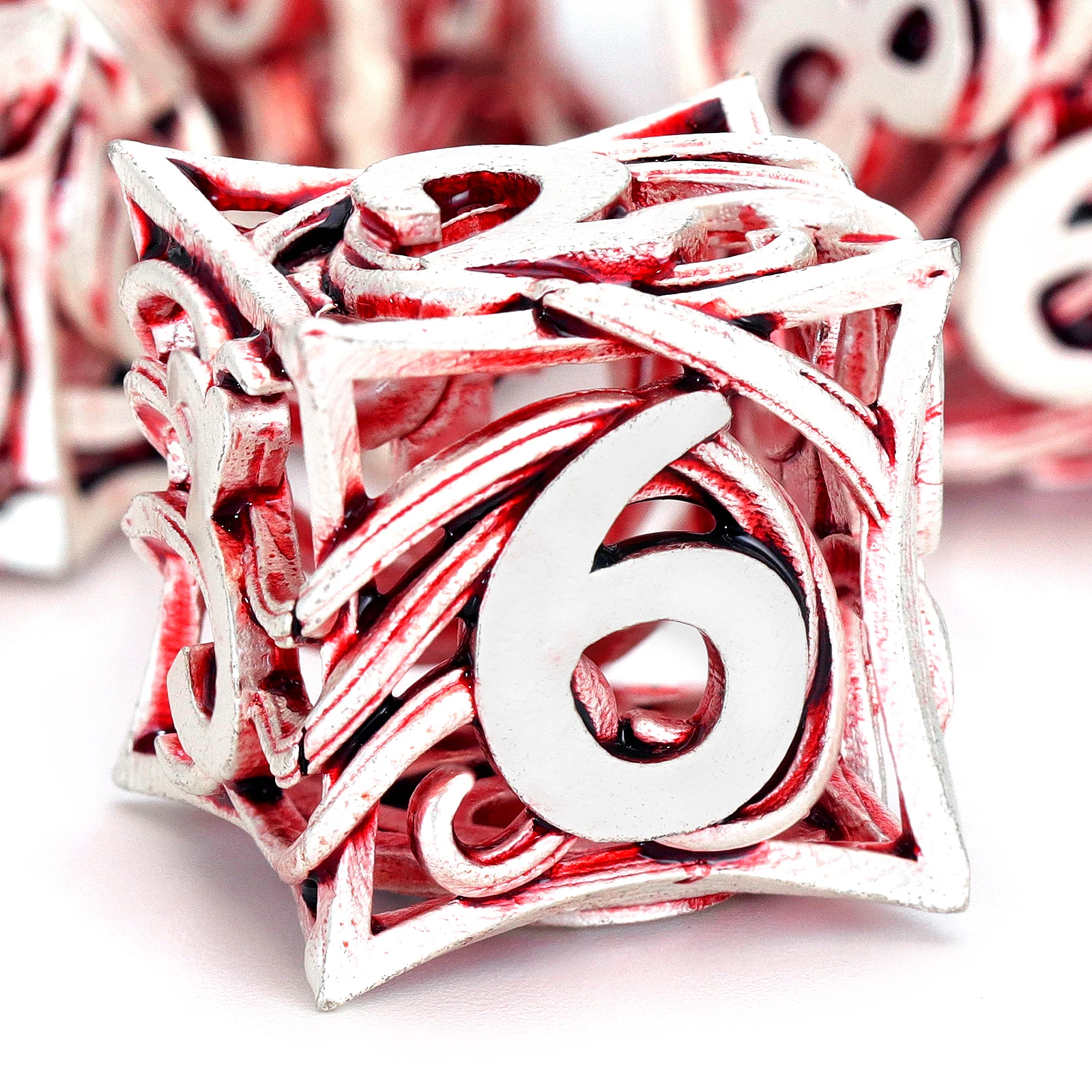 7 шт. набор многогранных игральных костей полые металлические кости D &amp