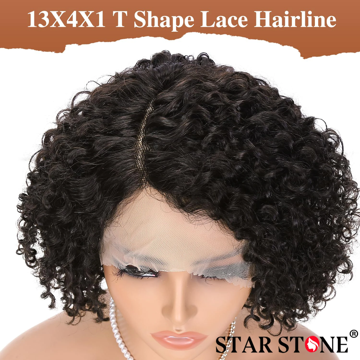 Кудрявые вьющиеся парики с боковой частью кружевные фронтальные человеческие