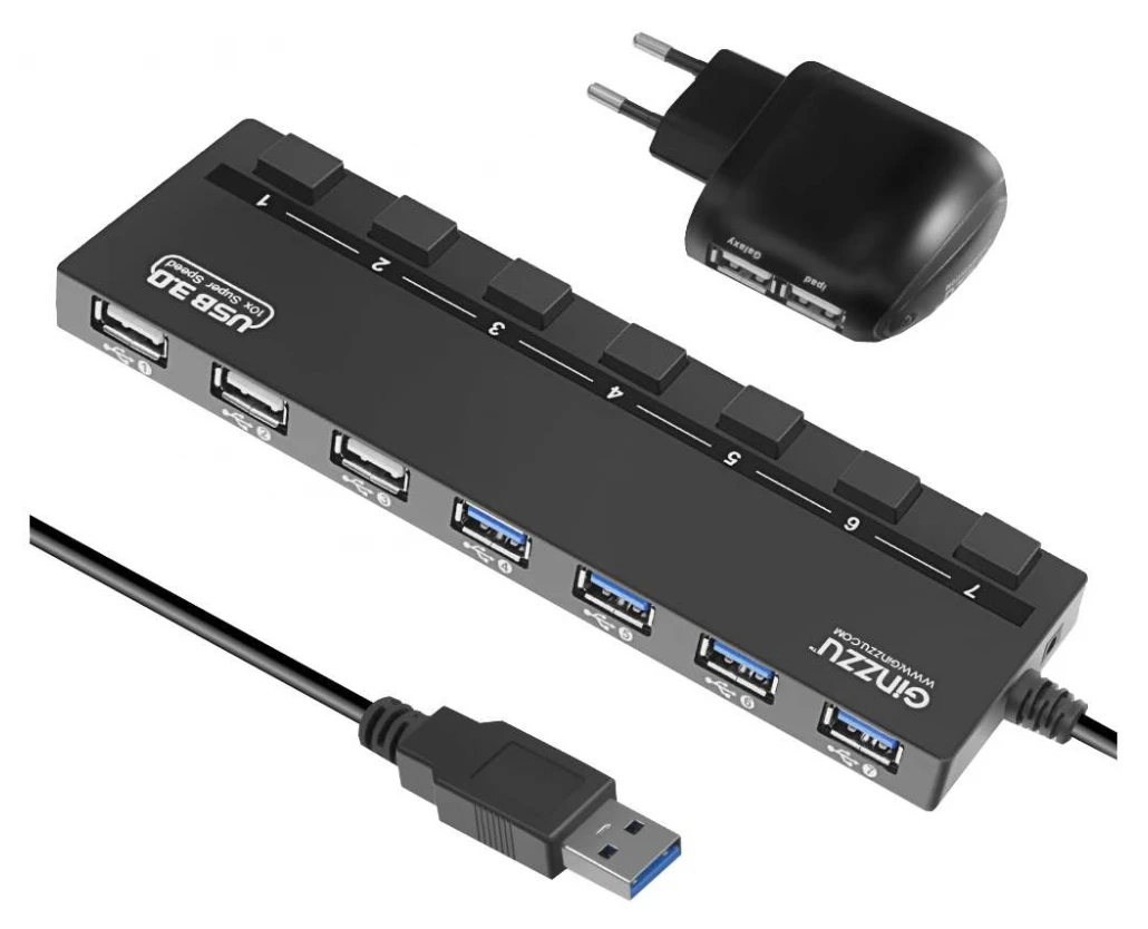 GR-388UAB USB-хаб (концентратор) Ginzzu