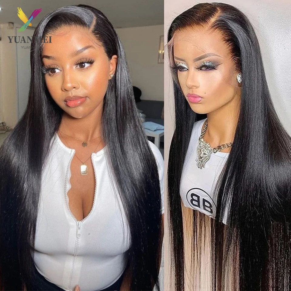 30 Inch Brazilian Bone Straight Lace Front Human Hair Wigs For Women Transparent HD 13x4 Lace Frontal Wigs On Sale Clearance