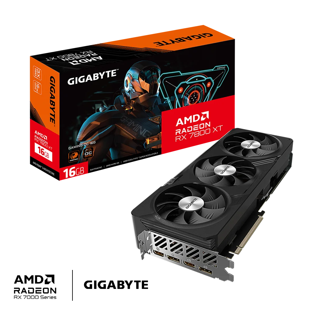 

GIGABYTE Radeon RX7800XT Gaming OC 16G GDDR6 Graphics Cards 256bit For AMD GPU PCI-E 4.0 2565MHz Triple Fans New placa gráfica