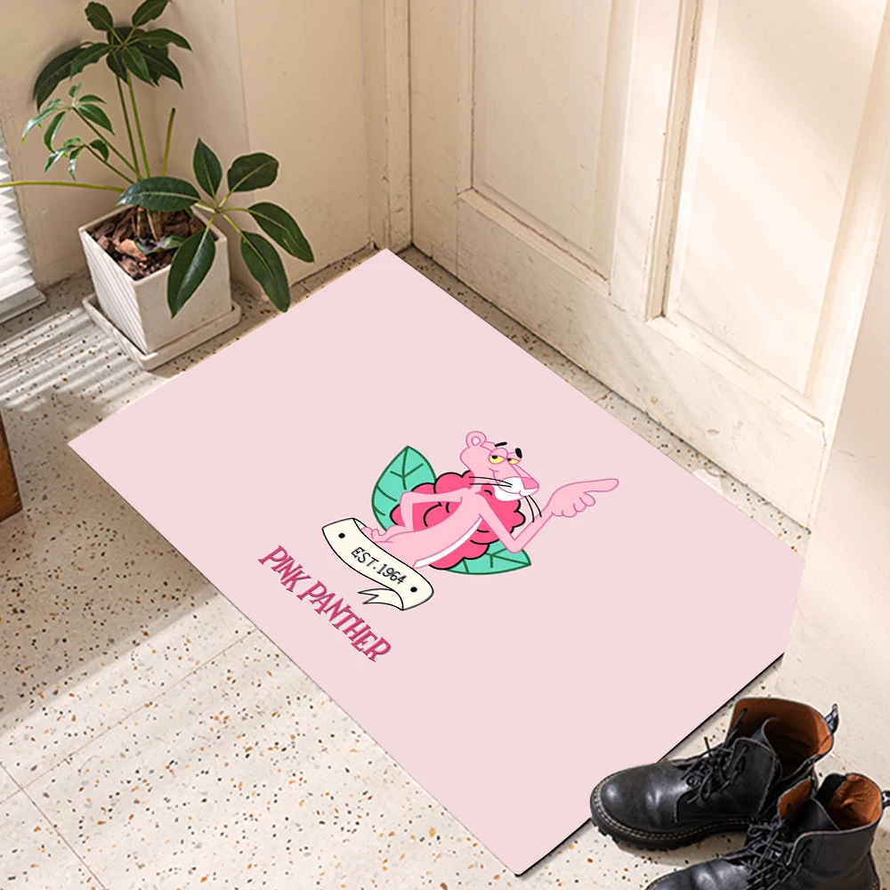 

The Pink Panther Bathtub Floor Rug Shower Room Doormat Indoor Kitchen Hallway Pad Badroom Carpets