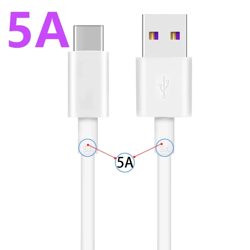 

USB 3.1 5A Type/tipe C charger Cable for huawei P30 P20 Pro lite Mate S 20 10 Pro P10 Plus honor v10 v20 note 10 Super Charger