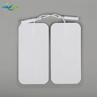 large size reusable electrode pads for pulse digital tens acupuncture therapy machine slimming electric body massager 2mm plug