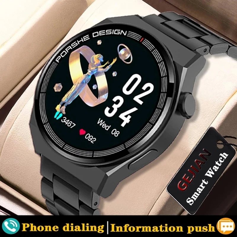 GEJIAN AMOLED Smartwatch Bluetooth  Business Watch For Men Smart Watch HD Screen 300mAh Large Battery Capacity Fitness Clock